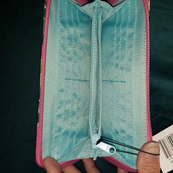 Vera Bradley Floral Quilted Women's Wallet - Pink and Green - Picture 3 of 5